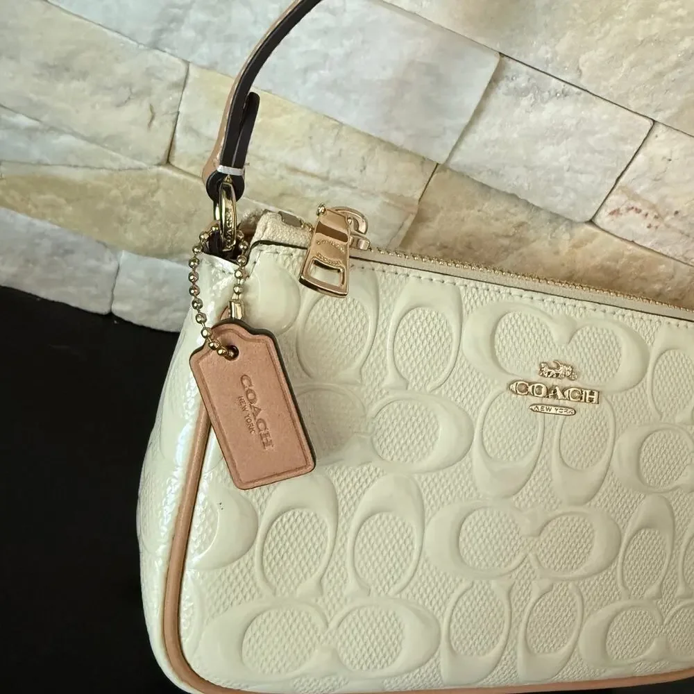 New‼️Coach Nolita 19 In Signature Leather With Charms Gold/Light Lemon CEM98